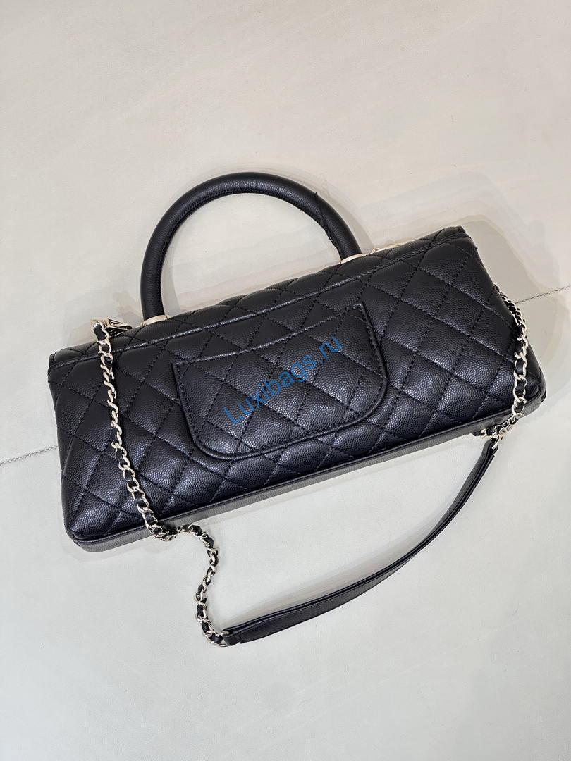 Chanel AS6091 Maxi Flap Bag with Top Handle Goatskin & Gold-Tone Metal Black | chanel as6091 maxi flap bag with top handle goatskin gold tone metal black 08