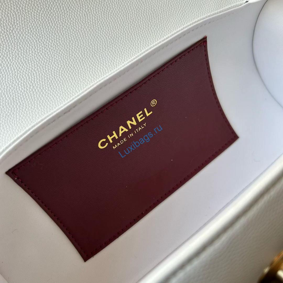 Chanel Small Bowling Bag Grained Shiny Calfskin & Gold-Tone Metal AS6143 Light Blue | chanel small bowling bag grained shiny calfskin gold tone metal as6143 127