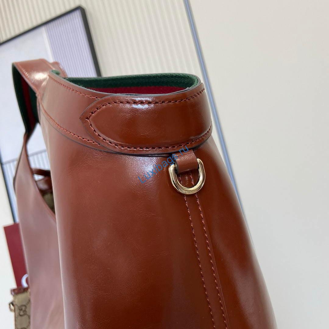 Gucci Giglio Large tote bag 853971 dark brown leather | gucci giglio xl large tote bag 853971 dark brown leather 05
