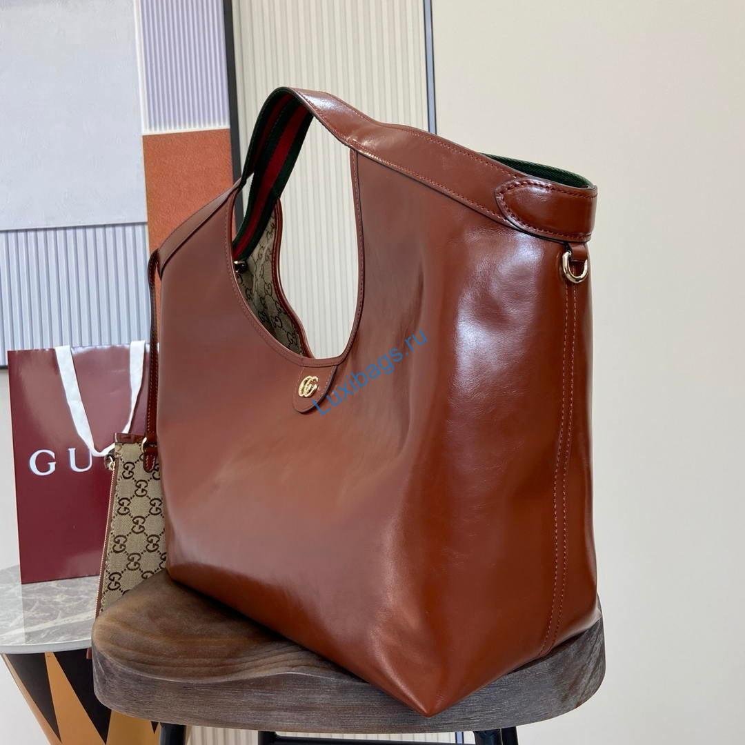 Gucci Giglio Large tote bag 853971 dark brown leather | gucci giglio xl large tote bag 853971 dark brown leather 12