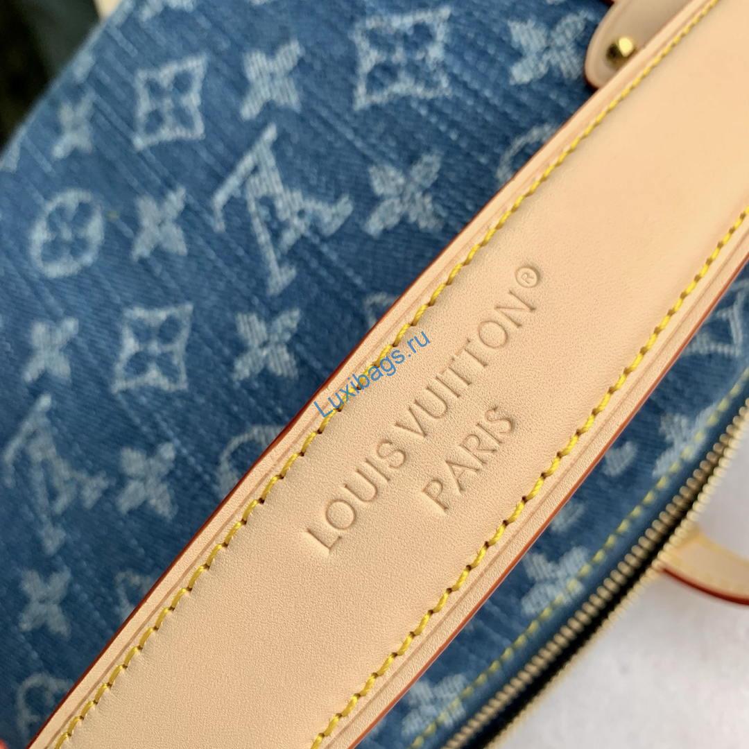 Louis Vuitton LV M27450 Side Trunk MM Bag Denim Blue | louis vuitton lv m27450 side trunk pm bag denim blue 07