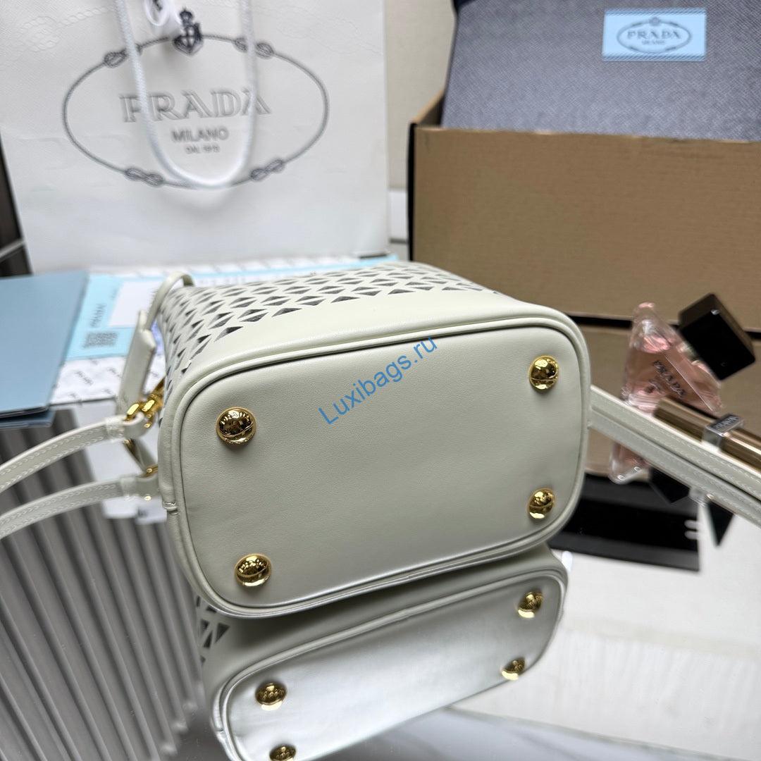 prada 1ba217 panier small saffiano leather bag hollow out white 3 Prada 1BA217 Panier small Saffiano leather bag Hollow out white | prada 1ba217 panier small saffiano leather bag 049