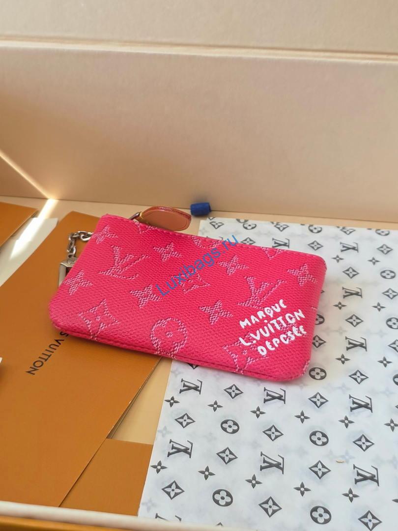 LV M27111 Louis Vuitton New Key Pouch S Rose Red | products lv m27141 louis vuitton new key pouch s green 46