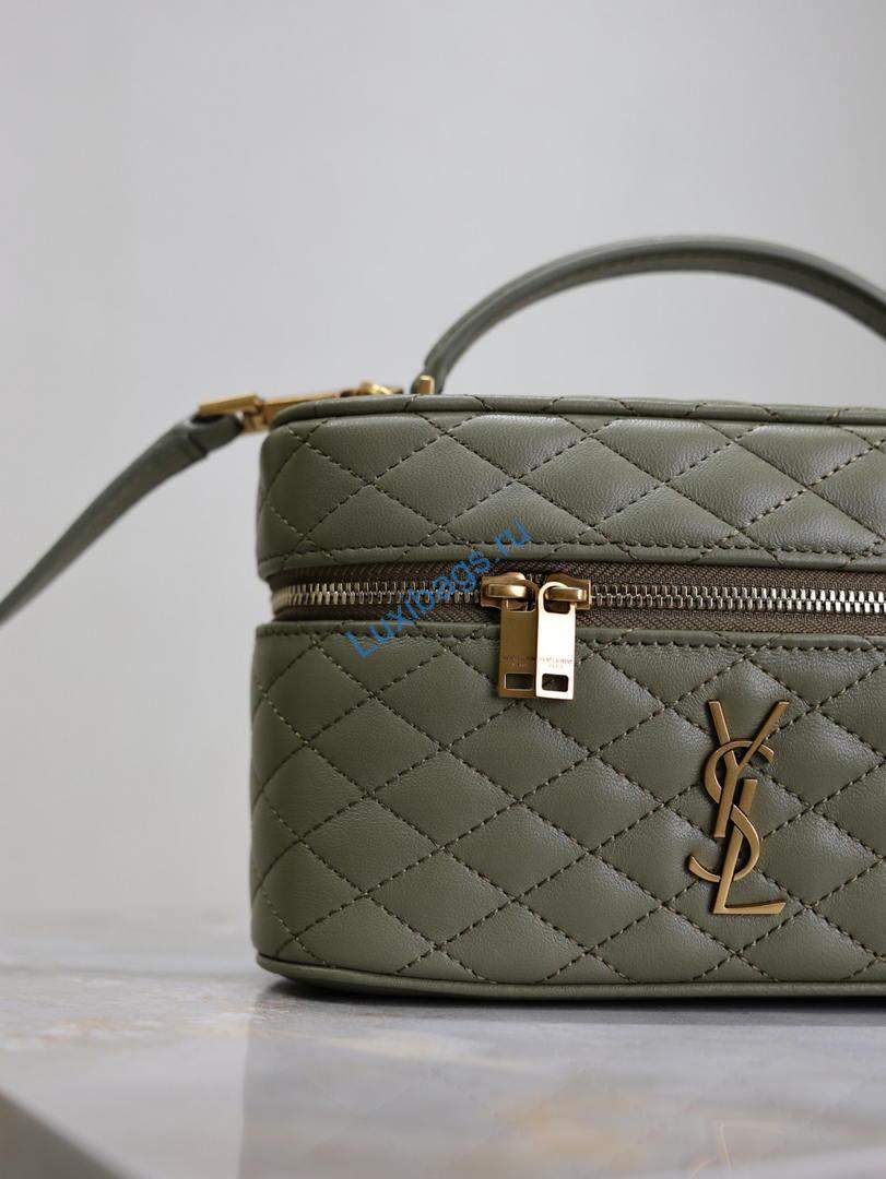 YSL 766731 GABY vanity bag in lambskin wheat green | ysl 766731 gaby vanity bag in lambskin 30