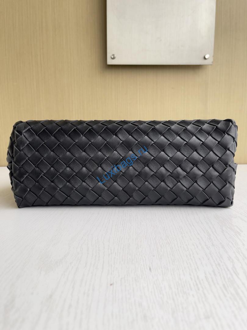 Bottega Veneta BV 766016 Medium Andiamo Lambskin BV90137 Black Silver | bottega veneta bv 766016 medium andiamo suede bv90138 22