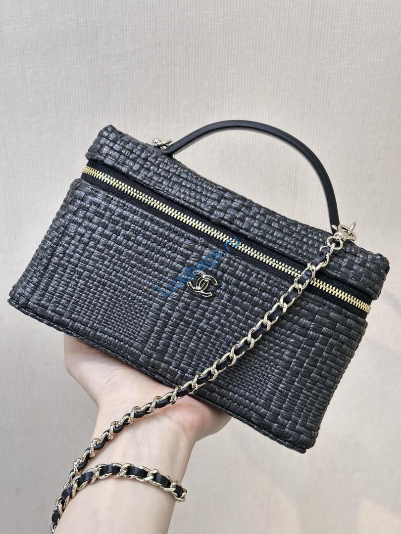 chanel classic vanity with chain braided raffia & gold-tone metal ap4385 black 4 Chanel Classic Vanity with Chain Braided Raffia & Gold-Tone Metal AP4385 Black | chanel classic vanity with chain braided raffia gold tone metal ap4385 black 104