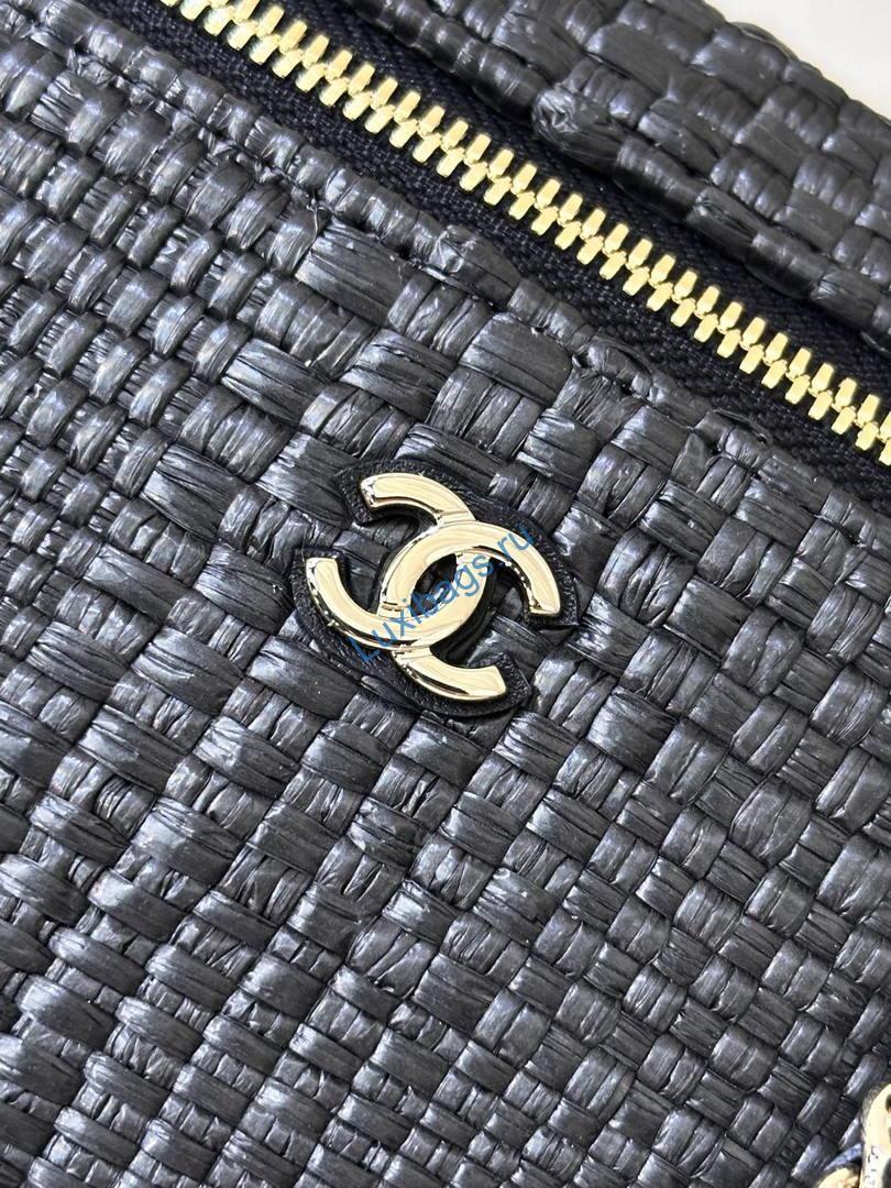 chanel classic vanity with chain braided raffia & gold-tone metal ap4385 black 5 Chanel Classic Vanity with Chain Braided Raffia & Gold-Tone Metal AP4385 Black | chanel classic vanity with chain braided raffia gold tone metal ap4385 black 105
