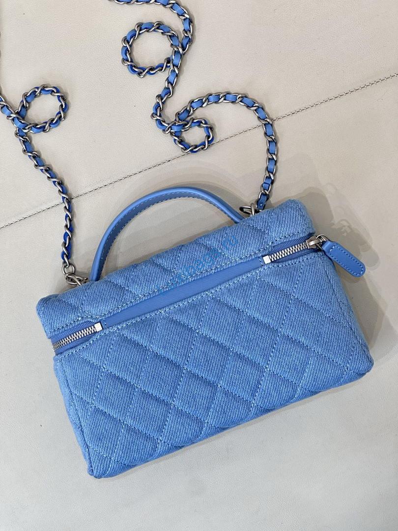 chanel classic vanity with chain denim & gold-tone metal ap4385 blue 8 Chanel Classic Vanity with Chain Denim & Gold-Tone Metal AP4385 Blue | chanel classic vanity with chain denim gold tone metal ap4385 blue 009