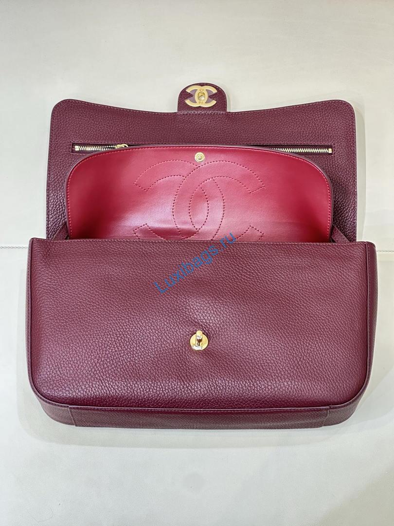 chanel maxi flapbag grained calfskin & gold-tone metal as6231 wine red 14 Chanel Maxi Flapbag Grained calfskin & gold-tone metal AS6231 Wine Red | chanel small shopping bag grained calfskin gold tone metal as6288 059