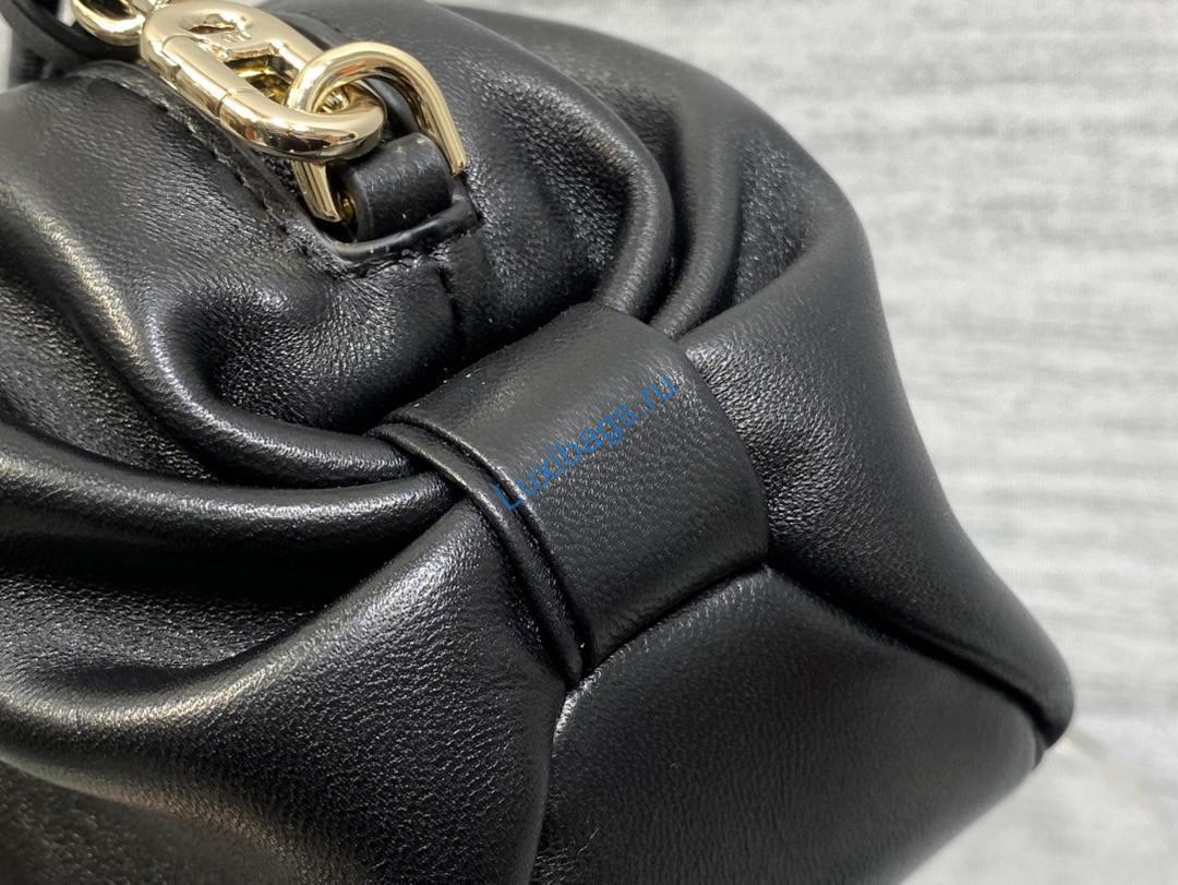 Dior Bow Pouch Black Supple Lambskin S3900 | dior bow pouch black supple lambskin s3900 05