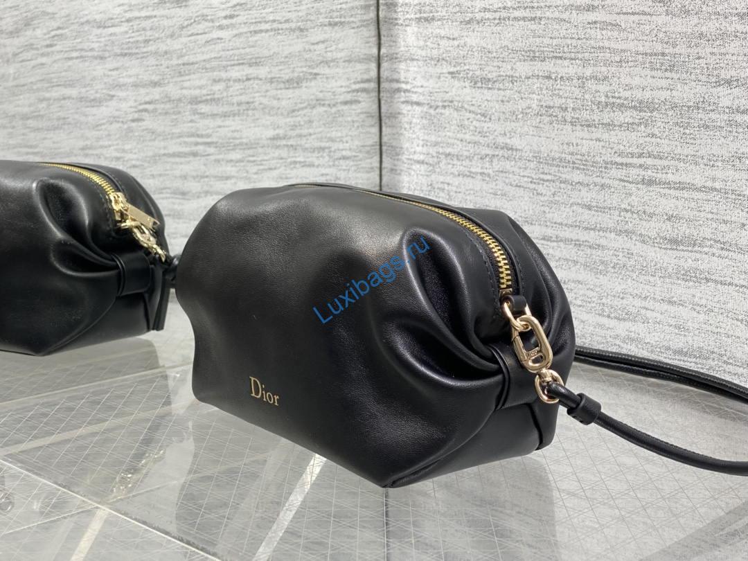Dior Bow Pouch Black Supple Lambskin S3900 | dior bow pouch black supple lambskin s3900 06