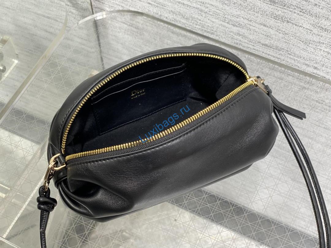 Dior Bow Pouch Black Supple Lambskin S3900 | dior bow pouch black supple lambskin s3900 08