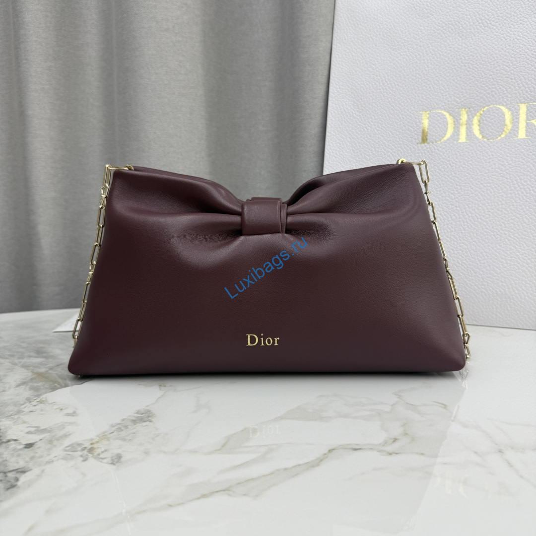 Dior Medium Dior Bow Bag M0714OUQO_M900 Wine Red Lambskin | dior medium dior bow bag lambskin m0714ouqo m900 110