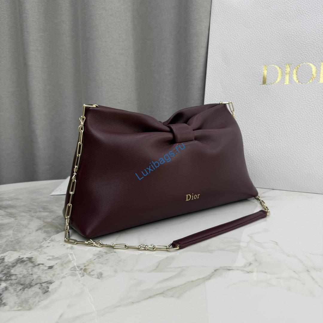 Dior Medium Dior Bow Bag M0714OUQO_M900 Wine Red Lambskin | dior medium dior bow bag lambskin m0714ouqo m900 111