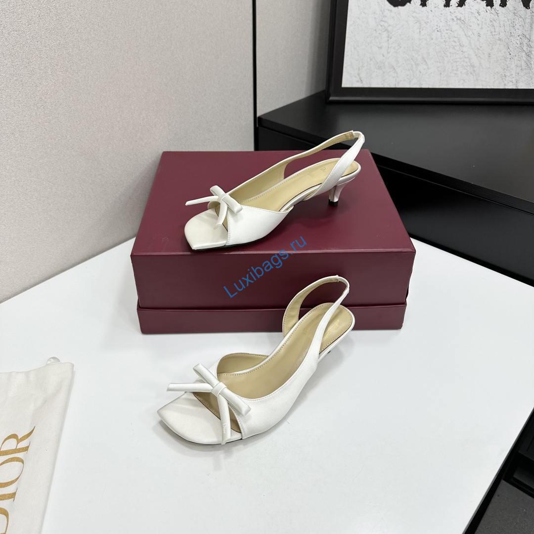 Dior Women Bow Heeled Slingback Sandal KCO576LAB_S23T D10029 Lambskin | dior women bow heeled slingback sandal kco576lab s23t d10029 002