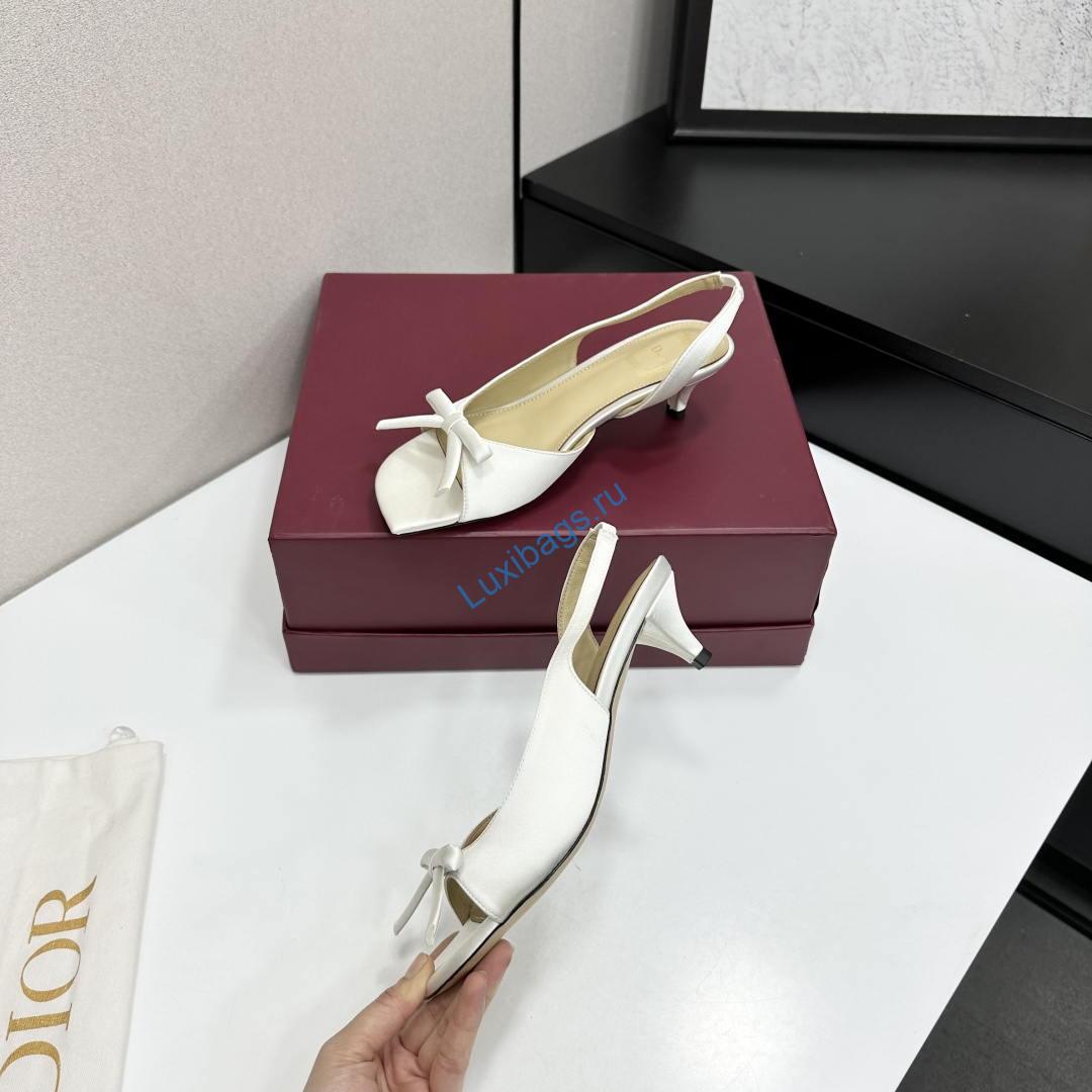Dior Women Bow Heeled Slingback Sandal KCO576LAB_S23T D10029 Lambskin | dior women bow heeled slingback sandal kco576lab s23t d10029 004