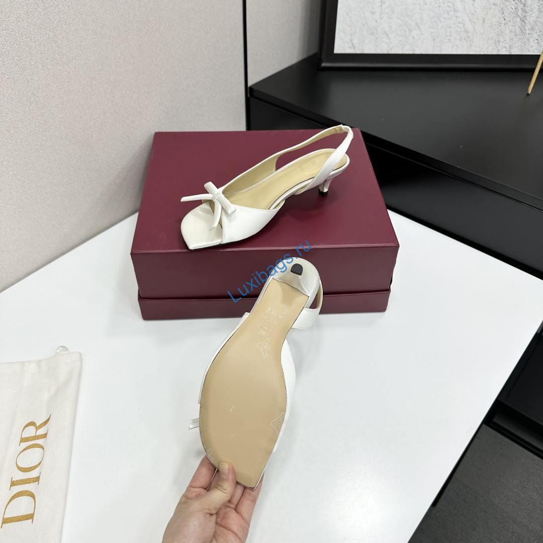 Dior Women Bow Heeled Slingback Sandal KCO576LAB_S23T D10029 Lambskin | dior women bow heeled slingback sandal kco576lab s23t d10029 005
