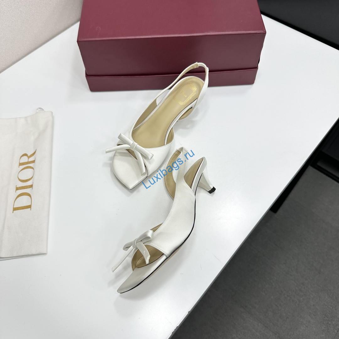 Dior Women Bow Heeled Slingback Sandal KCO576LAB_S23T D10029 Lambskin | dior women bow heeled slingback sandal kco576lab s23t d10029 007