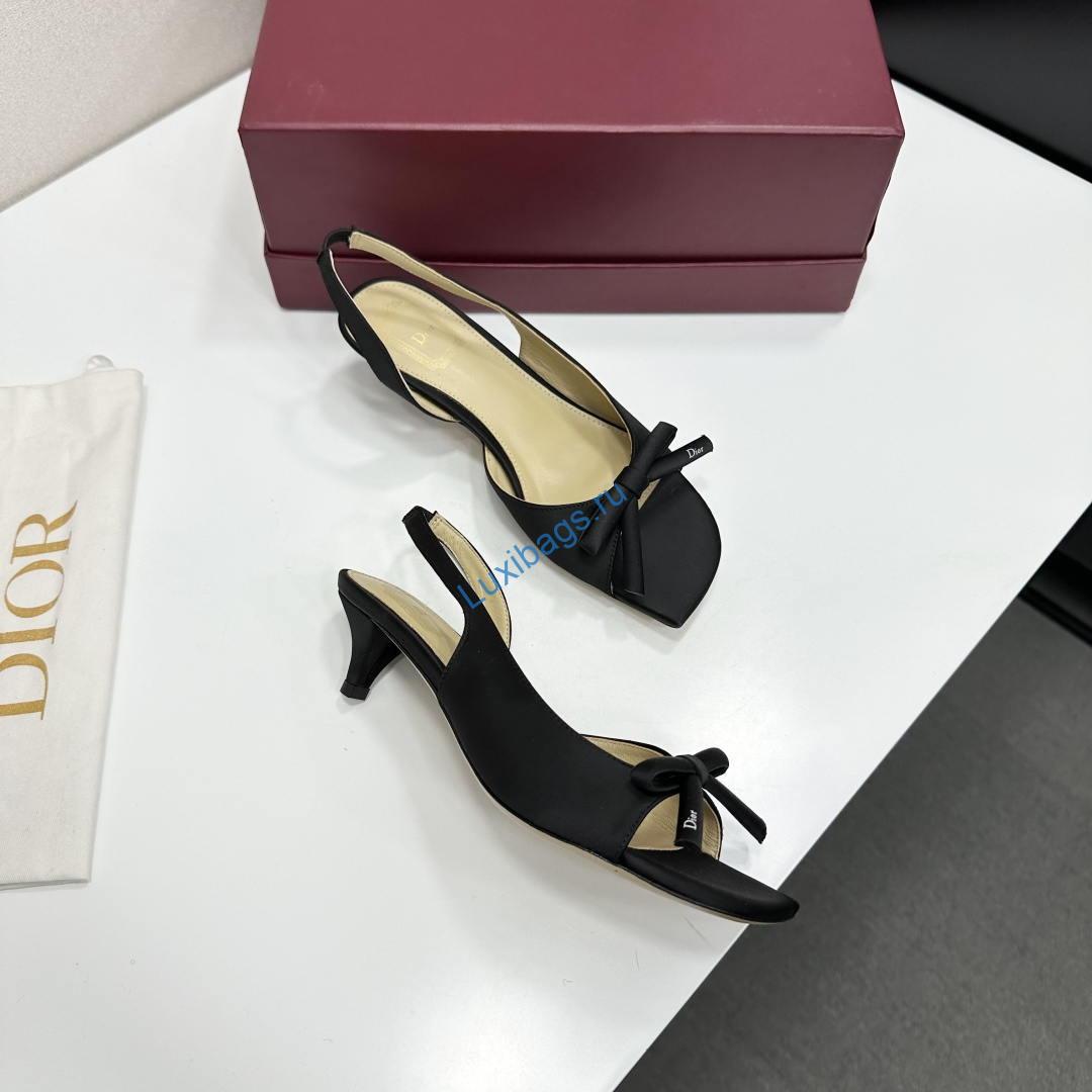 Dior Women Bow Heeled Slingback Sandal KCO576LAB_S23T Lambskin D10030 | dior women bow heeled slingback sandal kco576lab s23t d10029 017