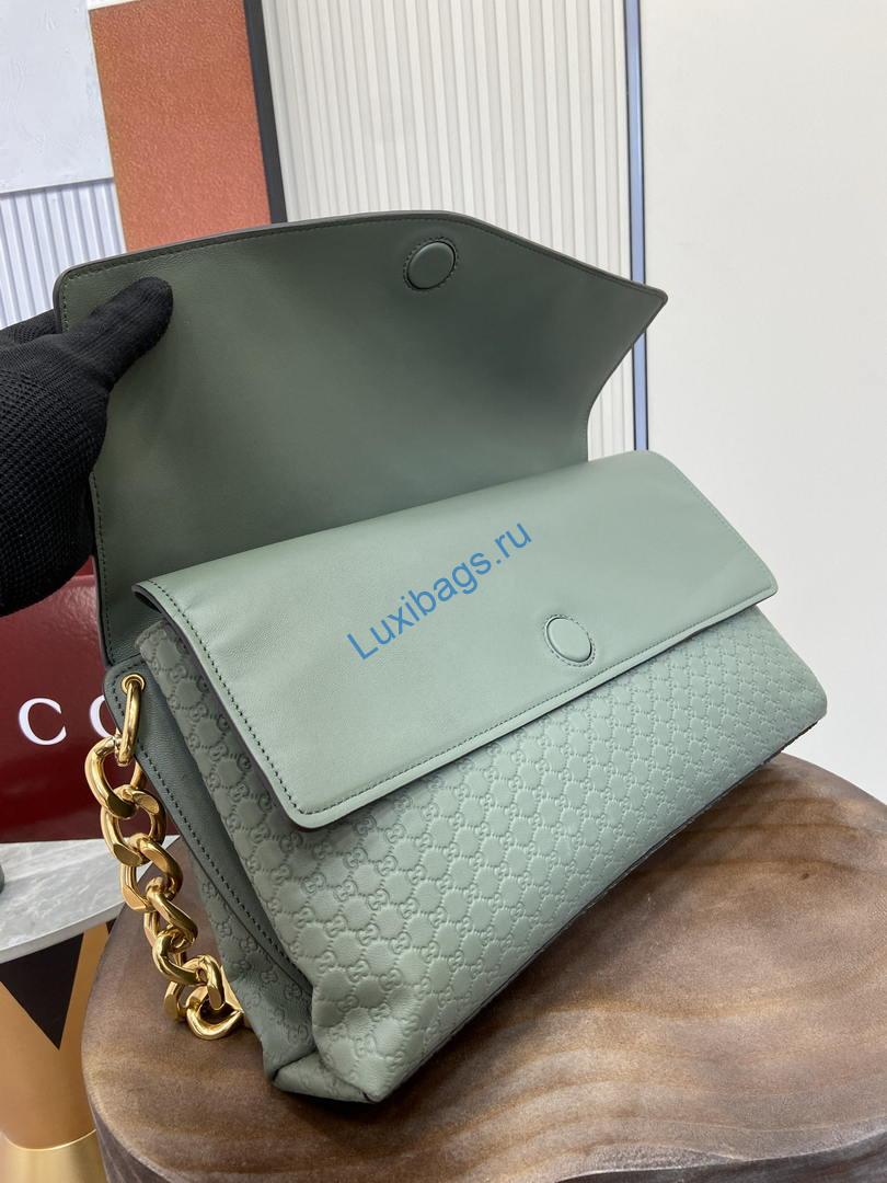 gucci 857362 large shoulder with chain bag leather green gg 6 Gucci 857362 Large Shoulder With Chain Bag Leather Green GG | gucci 857362 large shoulder with chain bag leather black gg 017