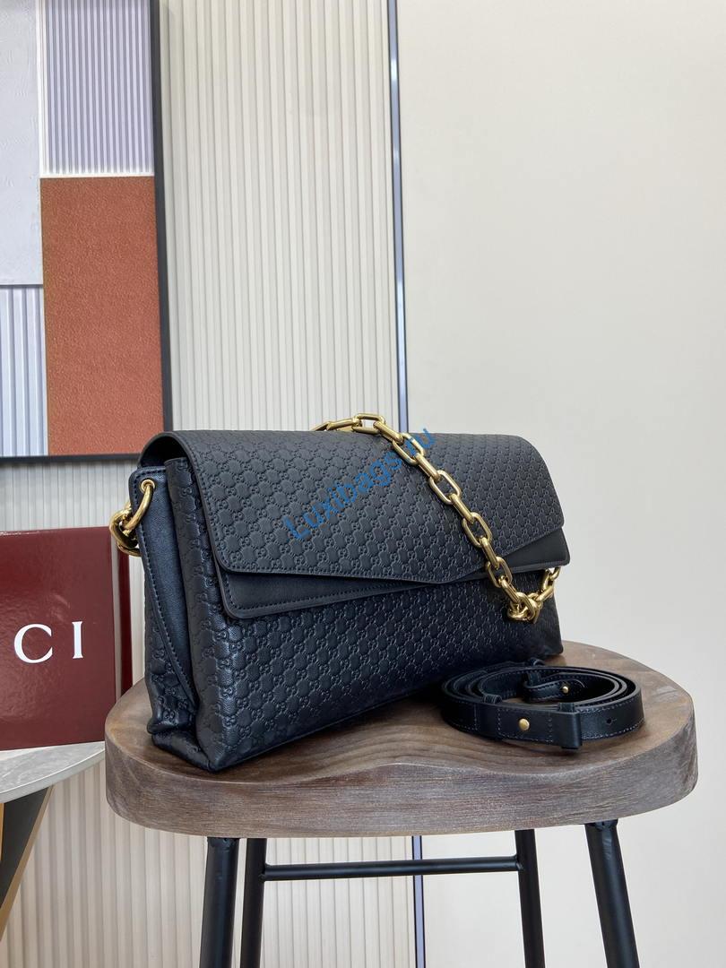 gucci 857362 large shoulder with chain bag leather black gg 1 Gucci 857362 Large Shoulder With Chain Bag Leather Black GG | gucci 857362 large shoulder with chain bag leather black gg 022