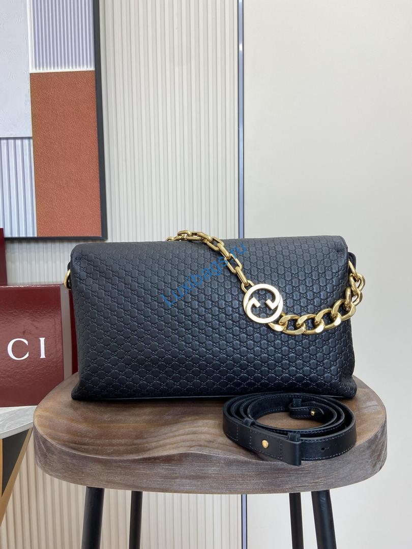 gucci 857362 large shoulder with chain bag leather black gg 4 Gucci 857362 Large Shoulder With Chain Bag Leather Black GG | gucci 857362 large shoulder with chain bag leather black gg 025