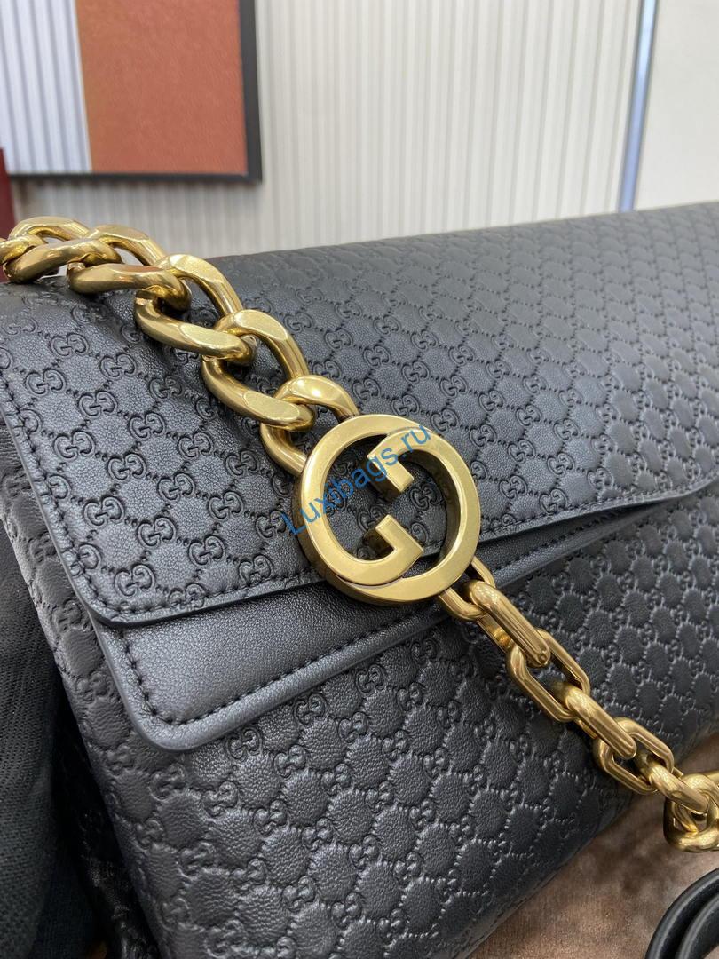 gucci 857362 large shoulder with chain bag leather black gg 5 Gucci 857362 Large Shoulder With Chain Bag Leather Black GG | gucci 857362 large shoulder with chain bag leather black gg 026