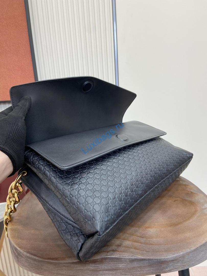 gucci 857362 large shoulder with chain bag leather black gg 7 Gucci 857362 Large Shoulder With Chain Bag Leather Black GG | gucci 857362 large shoulder with chain bag leather black gg 028