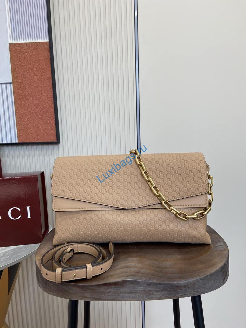 gucci 857362 large shoulder with chain bag leather tan gg 4 Gucci 857362 Large Shoulder With Chain Bag Leather Tan GG | gucci 857362 large shoulder with chain bag suede tan gg 05