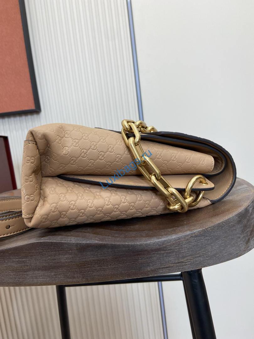 gucci 857362 large shoulder with chain bag leather tan gg 6 Gucci 857362 Large Shoulder With Chain Bag Leather Tan GG | gucci 857362 large shoulder with chain bag suede tan gg 07