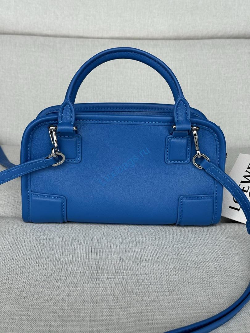 Loewe A039AS4X12 Mini Amazona 180 bag in soft calfskin Blue | loewe a039as4x12 mini amazona 180 bag in soft calfskin 12