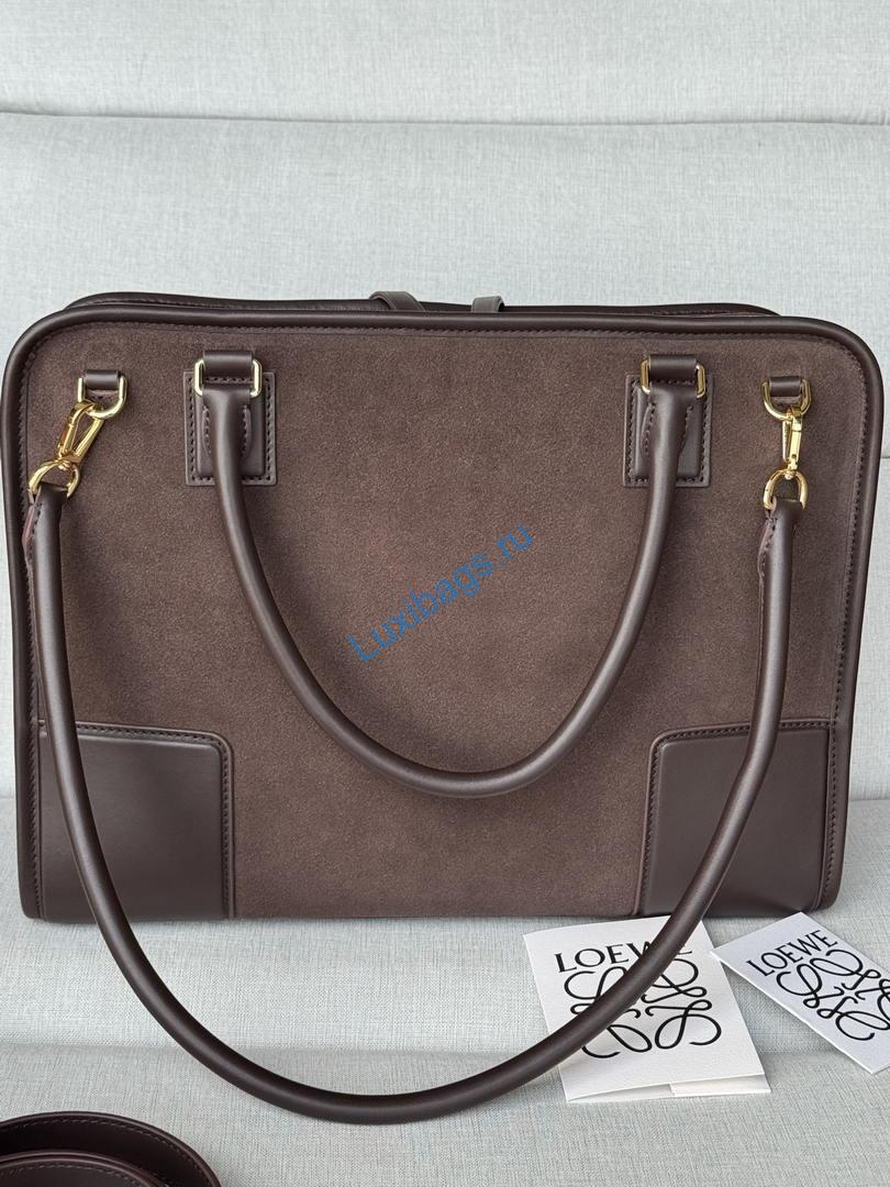 Loewe A039ASRX03 Large Amazona 180 bag in suede | loewe a039asrx03 large amazona 180 bag in suede 003