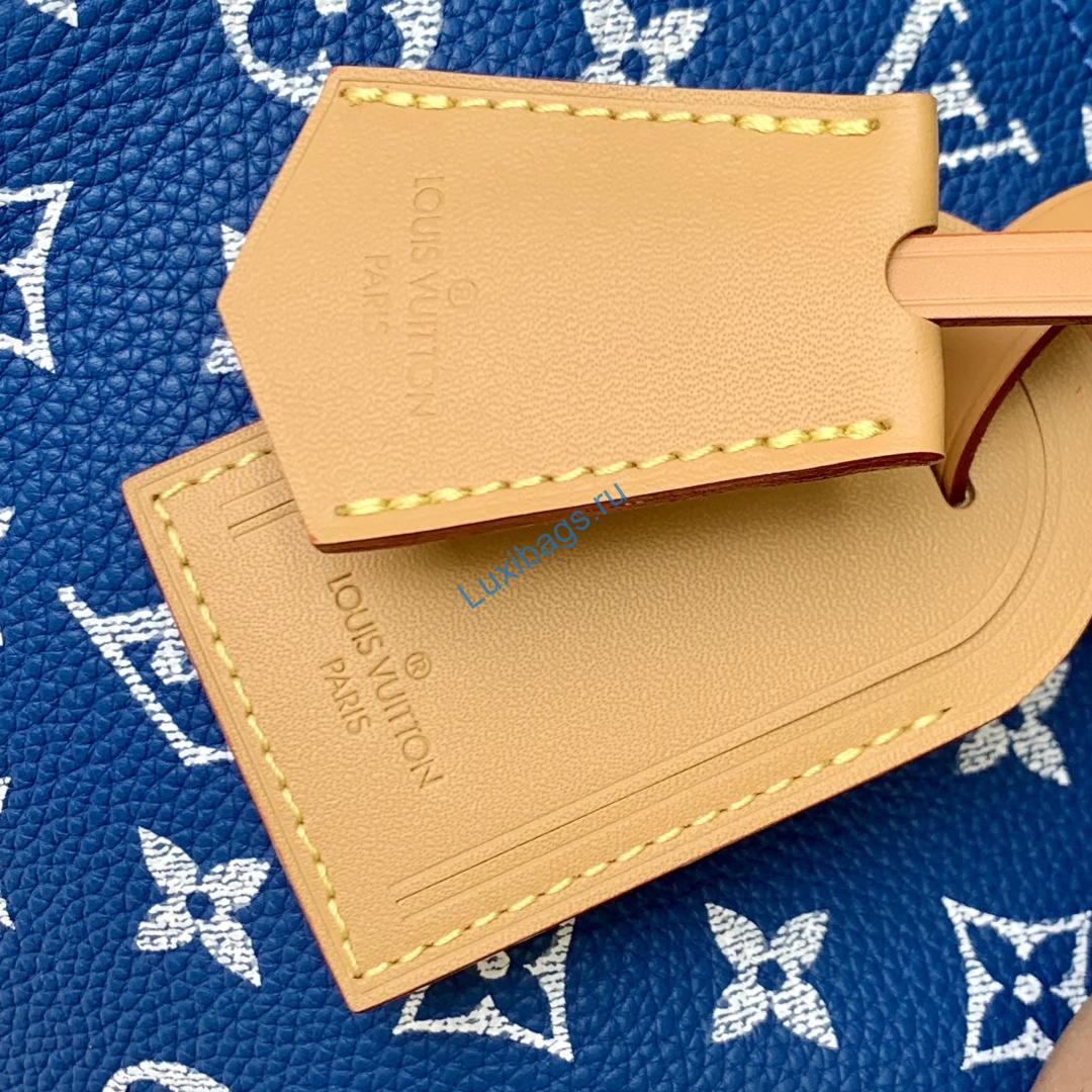 Louis Vuitton LV M13904 Speedy P9 Bandoulière 30 Bag Blue | louis vuitton lv m13904 speedy p9 bandouliere 30 bag blue 04