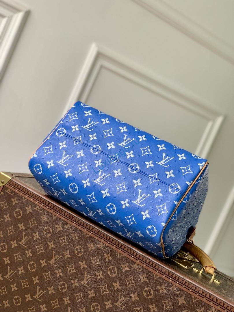 Louis Vuitton LV M13904 Speedy P9 Bandoulière 30 Bag Sky Blue | louis vuitton lv m13904 speedy p9 bandouliere 30 bag sky blue 04
