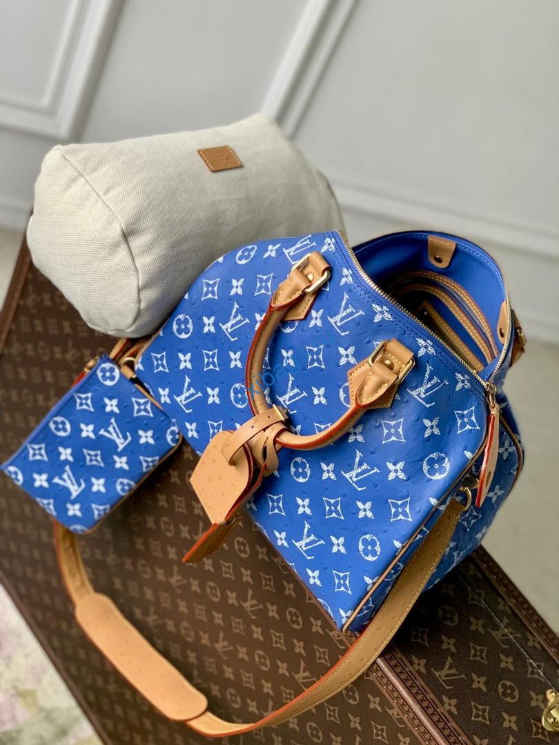 Louis Vuitton LV M13904 Speedy P9 Bandoulière 30 Bag Sky Blue | louis vuitton lv m13904 speedy p9 bandouliere 30 bag sky blue 09