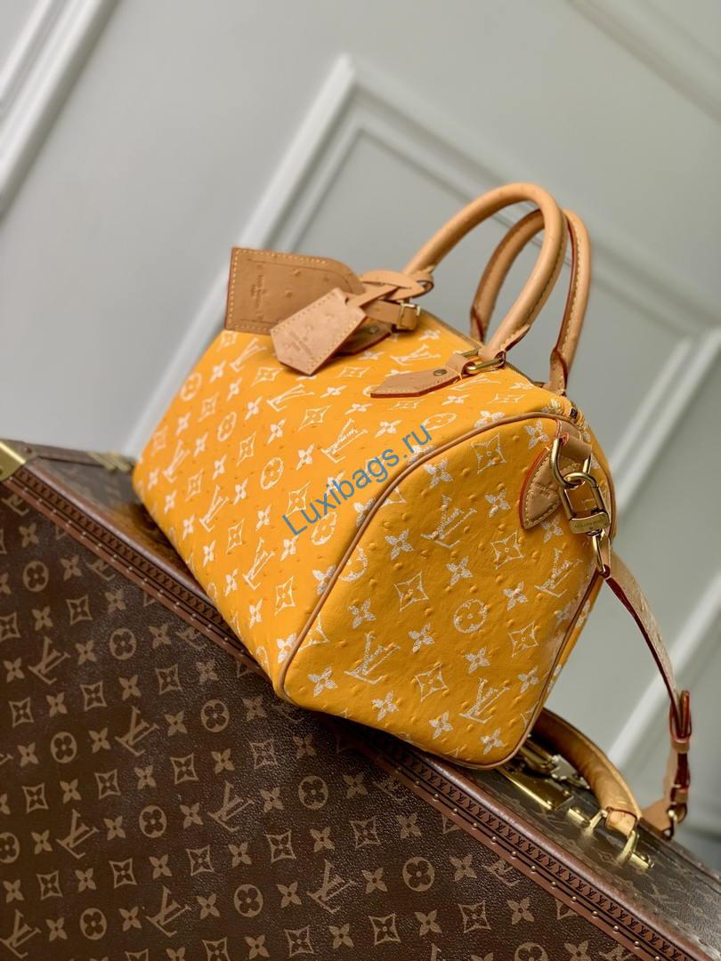 Louis Vuitton LV M13904 Speedy P9 Bandoulière 30 Bag Yellow | louis vuitton lv m13904 speedy p9 bandouliere 30 bag yellow 02
