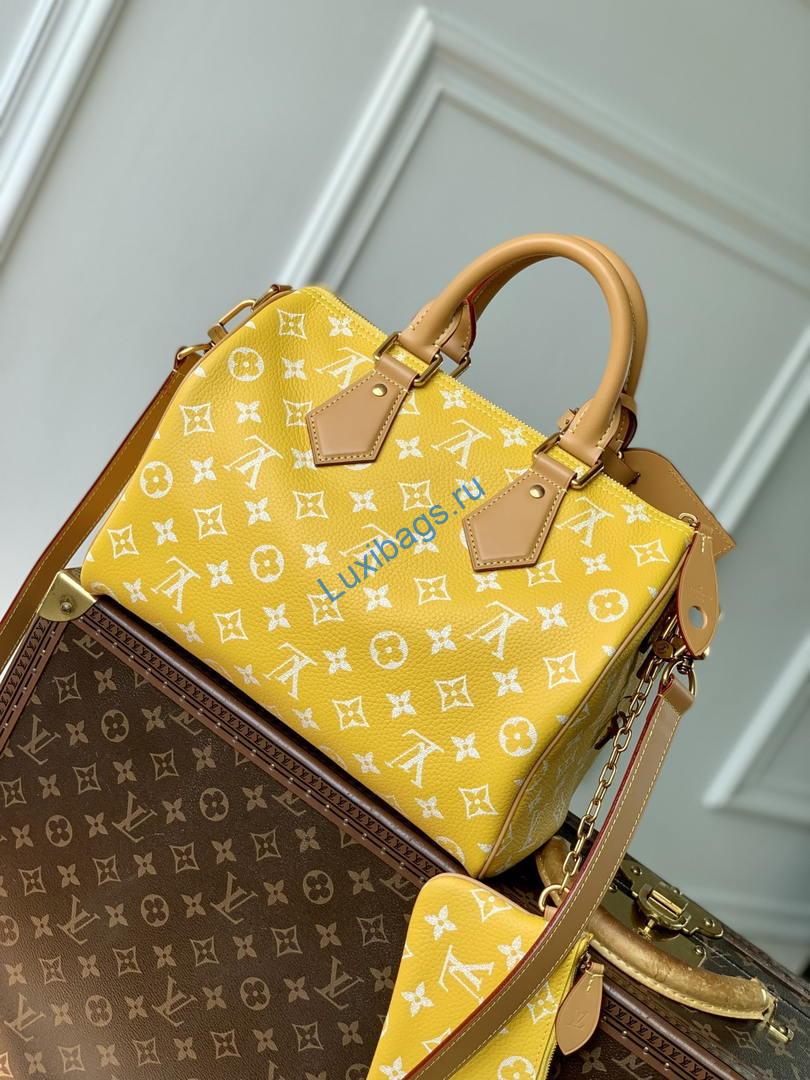 Louis Vuitton LV M13914 Speedy P9 Bandoulière 30 Bag Yellow | louis vuitton lv m13914 speedy p9 bandouliere 30 bag yellow 03