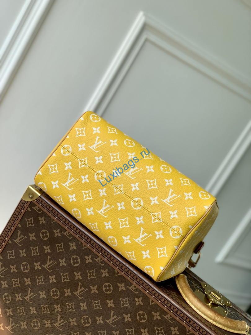 Louis Vuitton LV M13914 Speedy P9 Bandoulière 30 Bag Yellow | louis vuitton lv m13914 speedy p9 bandouliere 30 bag yellow 04