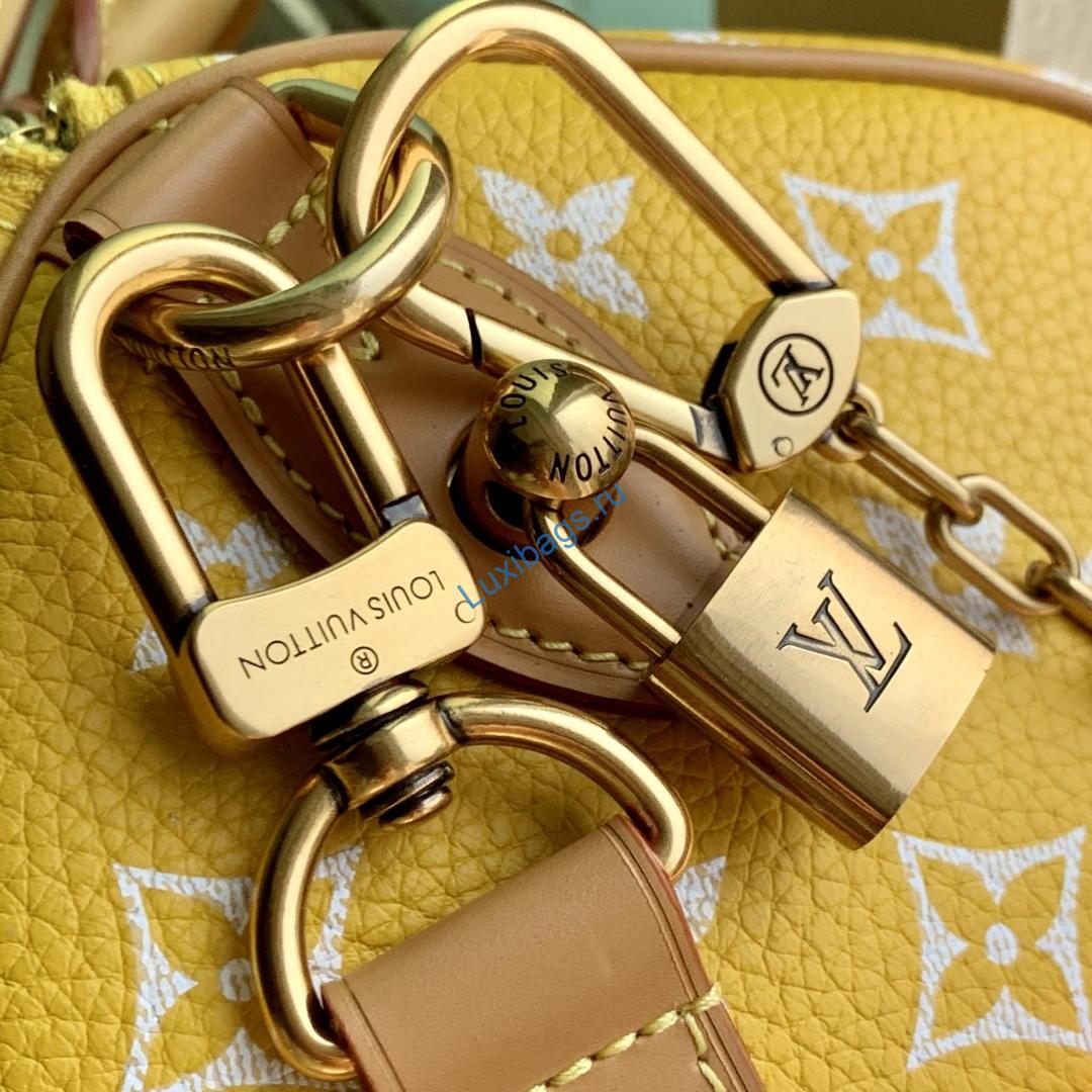 Louis Vuitton LV M13914 Speedy P9 Bandoulière 30 Bag Yellow | louis vuitton lv m13914 speedy p9 bandouliere 30 bag yellow 05