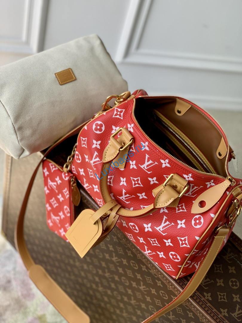 Louis Vuitton LV M14067 Speedy P9 Bandoulière 30 Bag Red | louis vuitton lv m14067 speedy p9 bandouliere 30 bag red 09