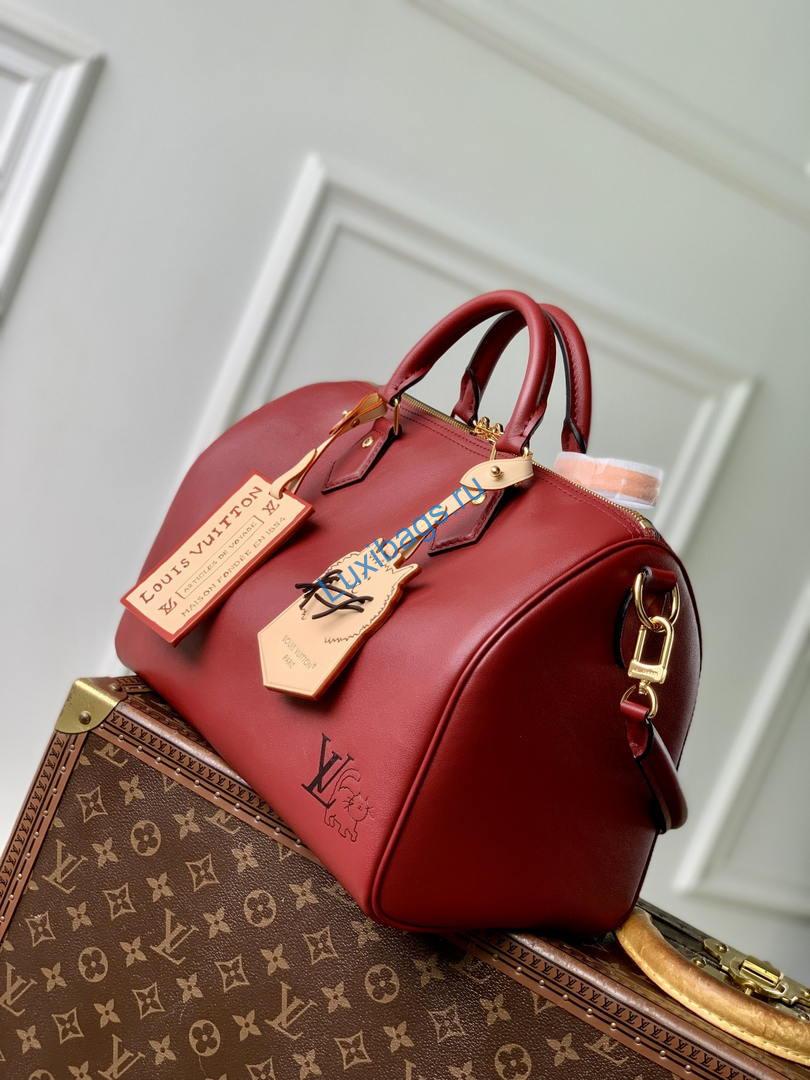 louis vuitton lv m25766 speedy 30 soft bag travels with grace coddington red 1 Louis Vuitton LV M25766 Speedy 30 Soft Bag Travels With Grace Coddington Red | louis vuitton lv m25766 speedy 30 soft bag red 2