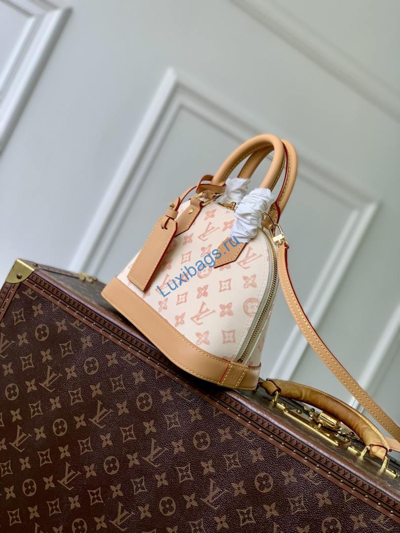 Louis Vuitton LV M27525 Alma BB Bag Monogram Origine Lin | louis vuitton lv m27525 alma bb bag monogram origine lin 02