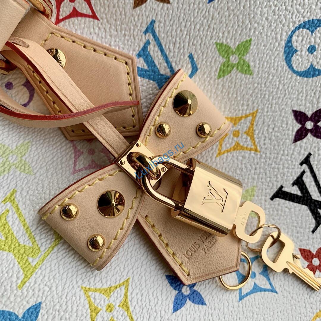 Louis Vuitton LV M27789 Speedy 30 Bandoulière Bag Multicolor White | louis vuitton lv m27789 speedy 30 bandouliere bag multicolor white 05
