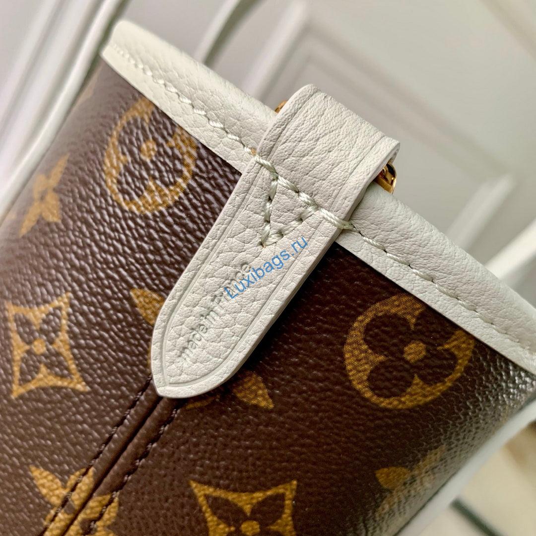 Louis Vuitton LV M28236 Neverfull Bandoulière Inside Out BB Bag Monogram Celadon | louis vuitton lv m28236 neverfull bandouliere inside out bb bag monogram celadon 9