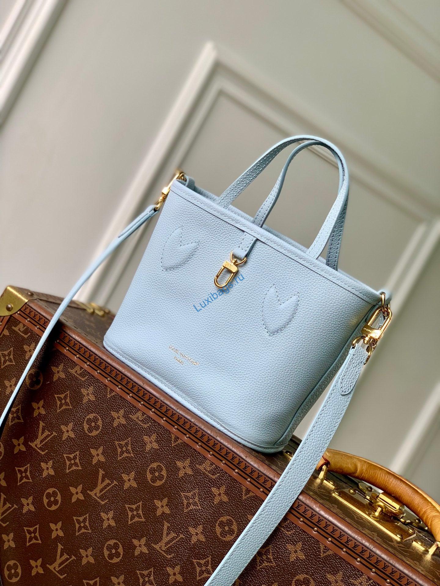louis vuitton lv m28336 neverfull bandoulière inside out bb bag monogram sky blue 10 Louis Vuitton LV M28336 Neverfull Bandoulière Inside Out BB Bag Monogram Sky Blue | louis vuitton lv m28336 neverfull bandouliere inside out bb bag monogram sky blue 11