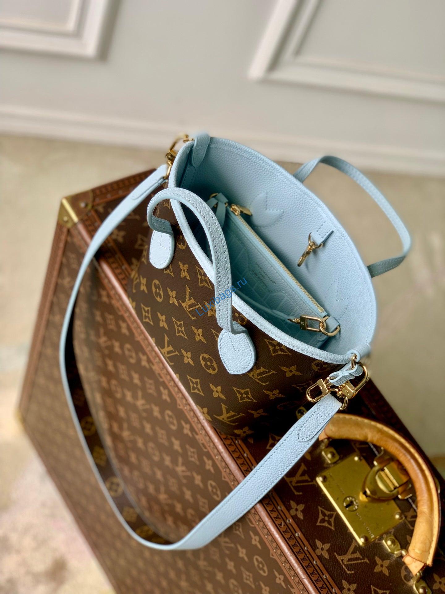 louis vuitton lv m28336 neverfull bandoulière inside out bb bag monogram sky blue 8 Louis Vuitton LV M28336 Neverfull Bandoulière Inside Out BB Bag Monogram Sky Blue | louis vuitton lv m28336 neverfull bandouliere inside out bb bag monogram sky blue 9