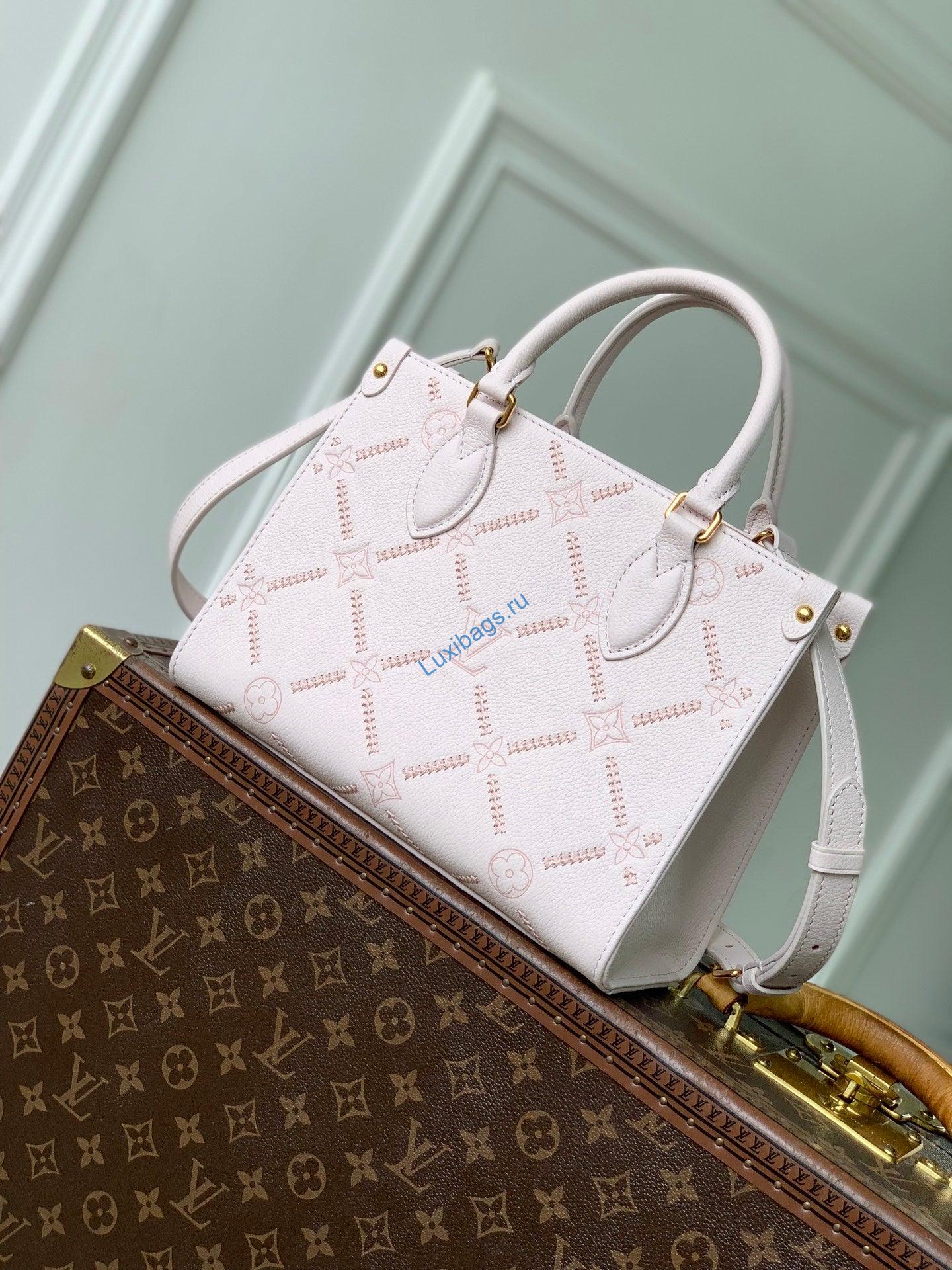 Louis Vuitton LV M28528 Onthego PM Bag Light Bliss Couture