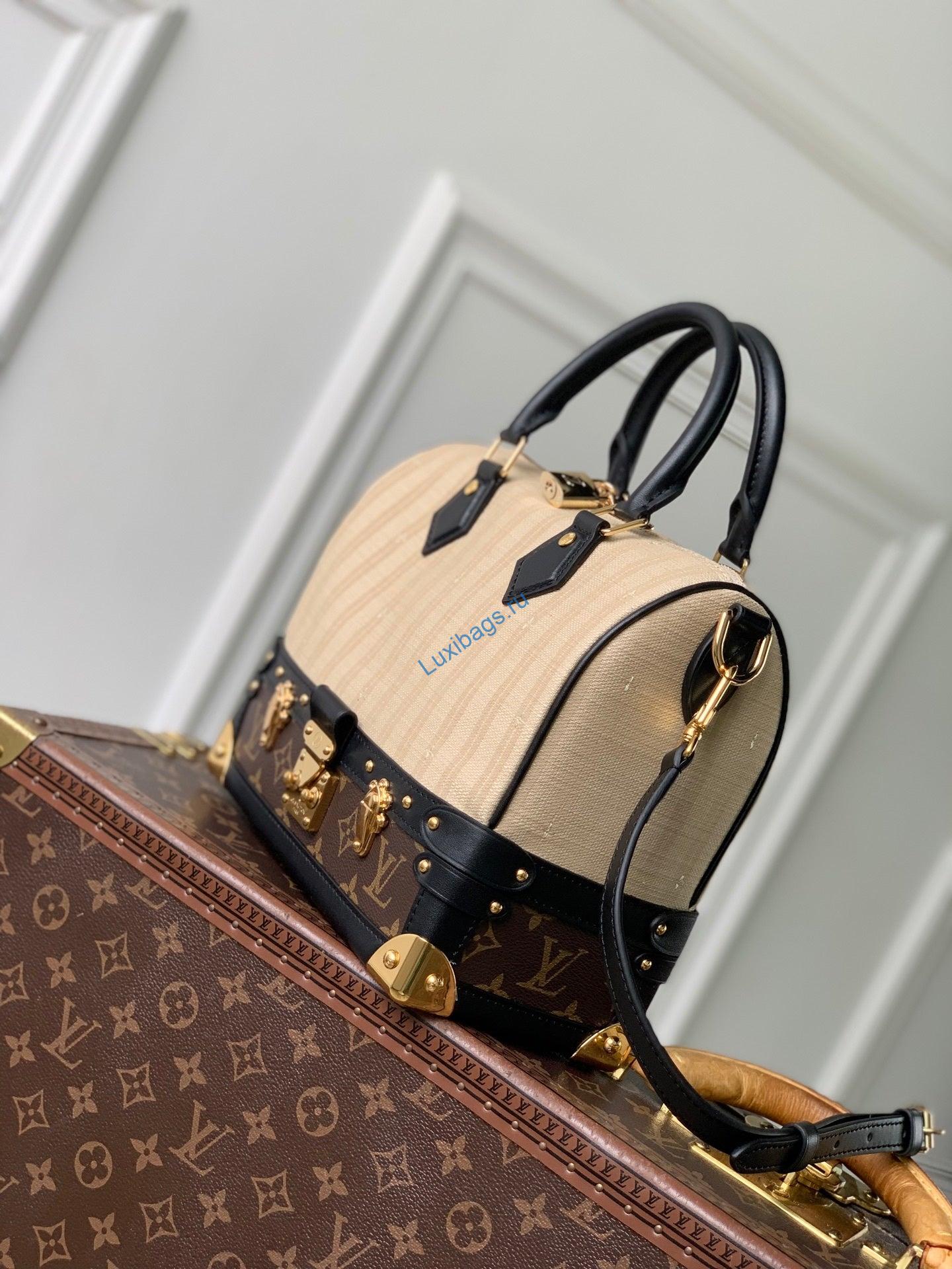 louis vuitton lv m28761 speedy bandoulière 22 bag beige/monogram 1 louis Vuitton LV M28761 Speedy Bandoulière 22 Bag