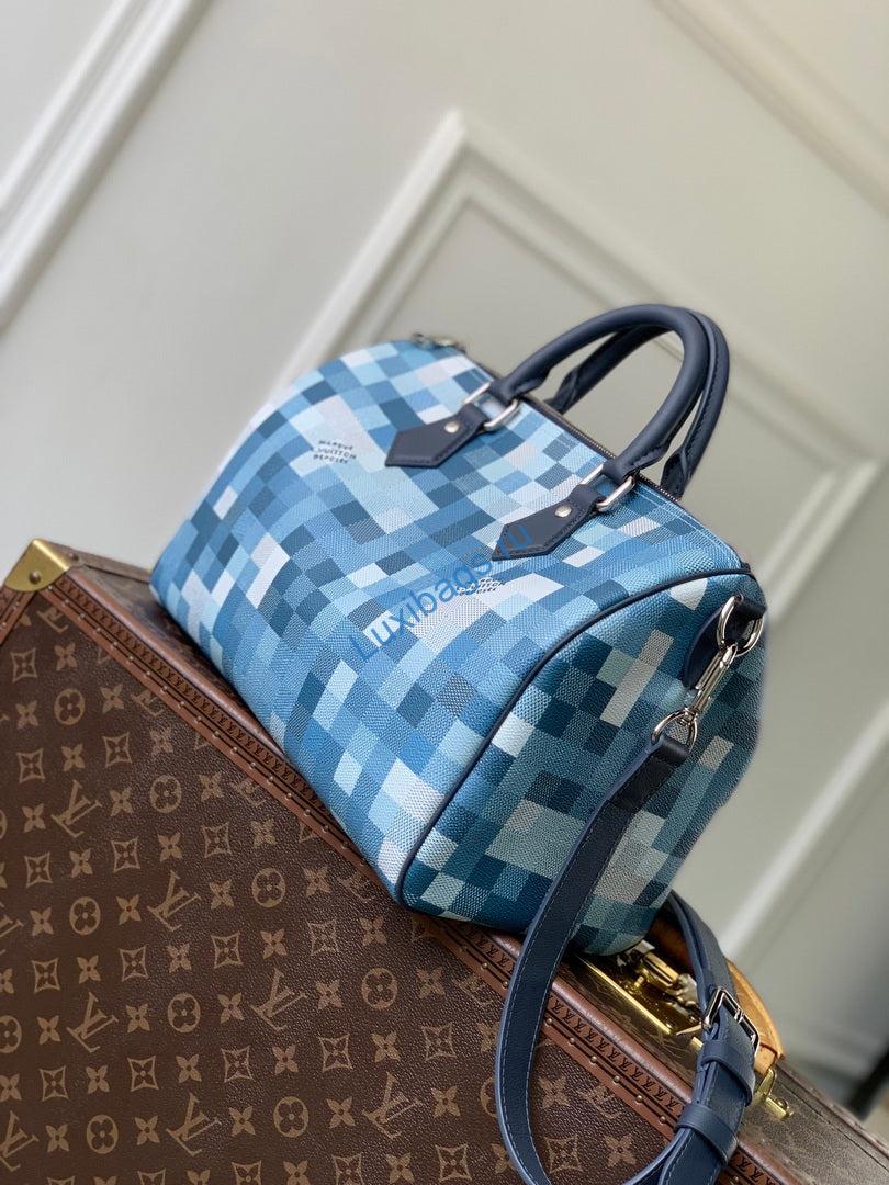 Louis Vuitton LV M28978 Speedy 30 Bandoulière Bag Indigo Blue | louis vuitton lv m28978 speedy 30 bandouliere bag indigo blue 0 2