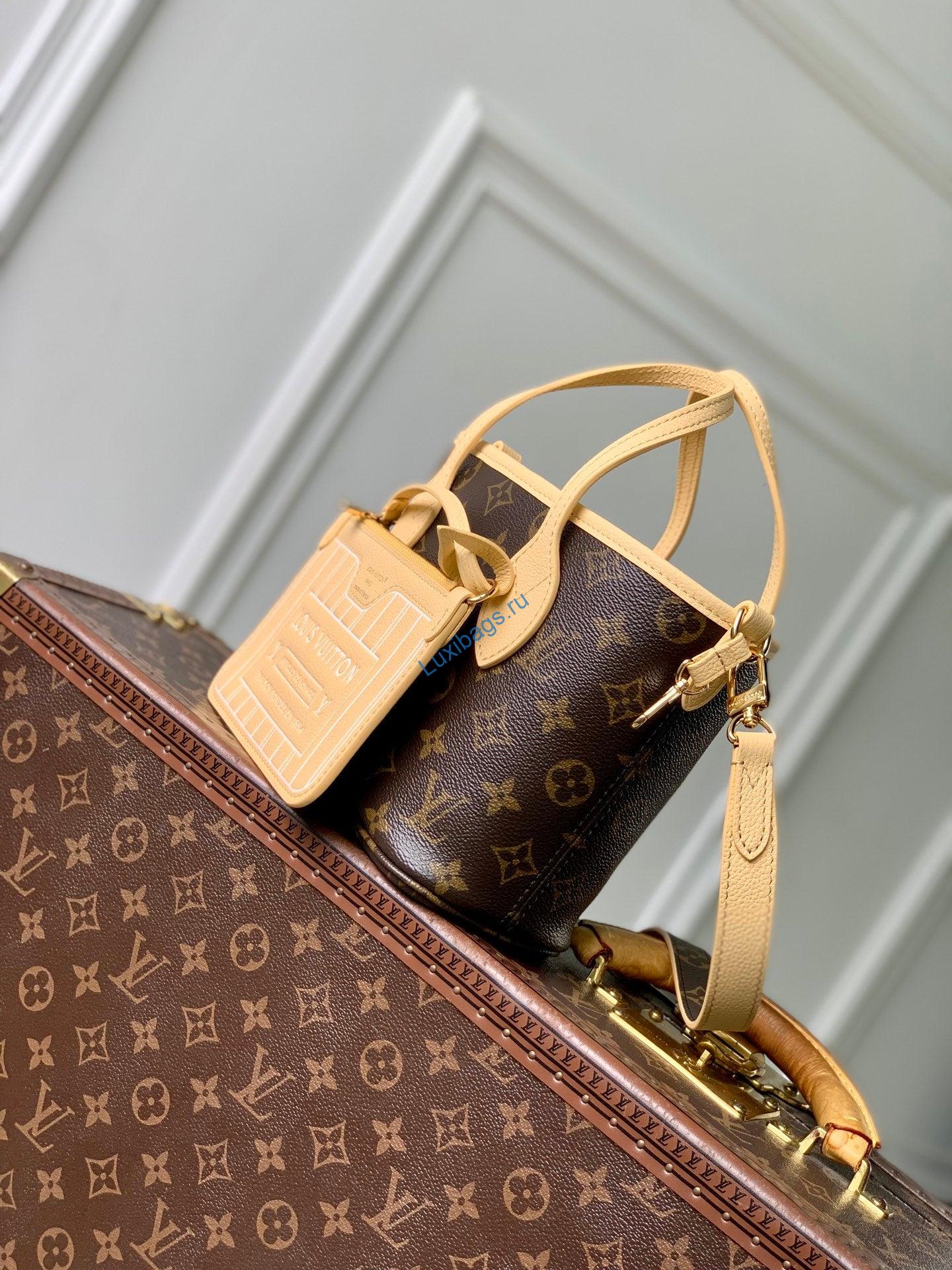 louis vuitton lv m29228 neverfull bandoulière inside out bb bag monogram banane 1 Louis Vuitton LV M29228 Neverfull Bandoulière Inside Out BB Bag Monogram Banane | louis vuitton lv m29228 neverfull bandouliere inside out bb bag monogram banane 2